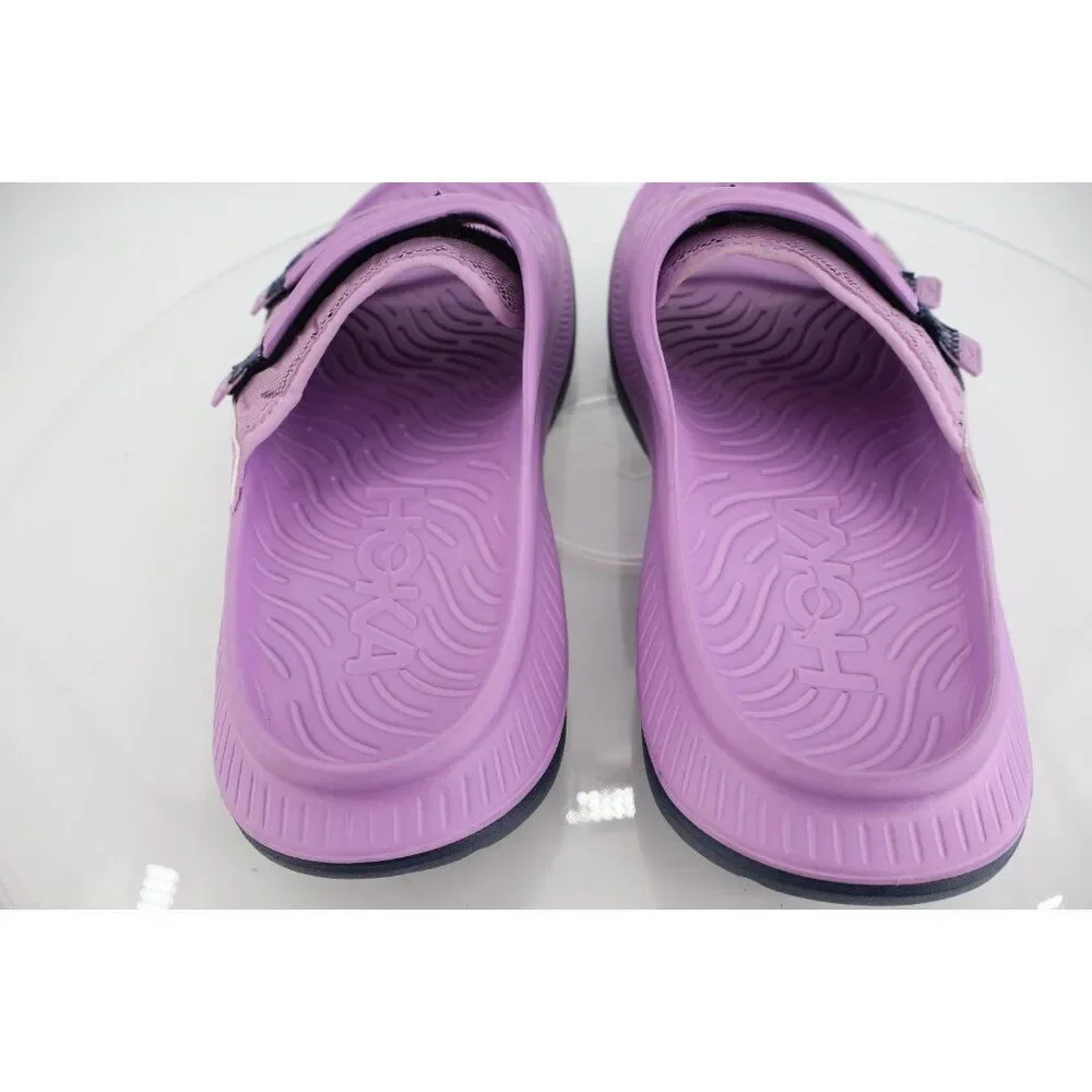 Hoka One One Violet Bloom Ora Luxe Recovery Slide Sandals Mens Size 14